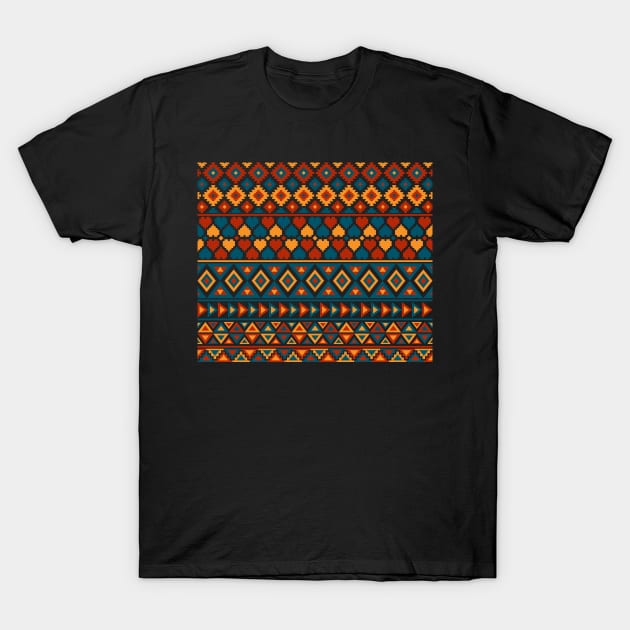 Aztec Colorful Pattern T-Shirt by TheArtism